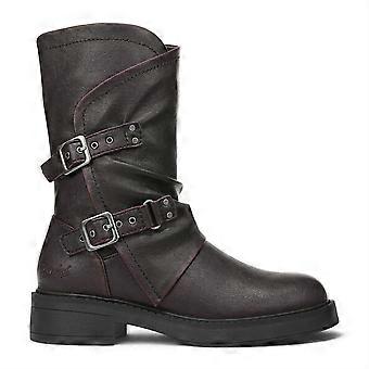 Blowfish Malibu Venice-2 Women's Faux Leather Moto Mid-Calf Biker High Boots