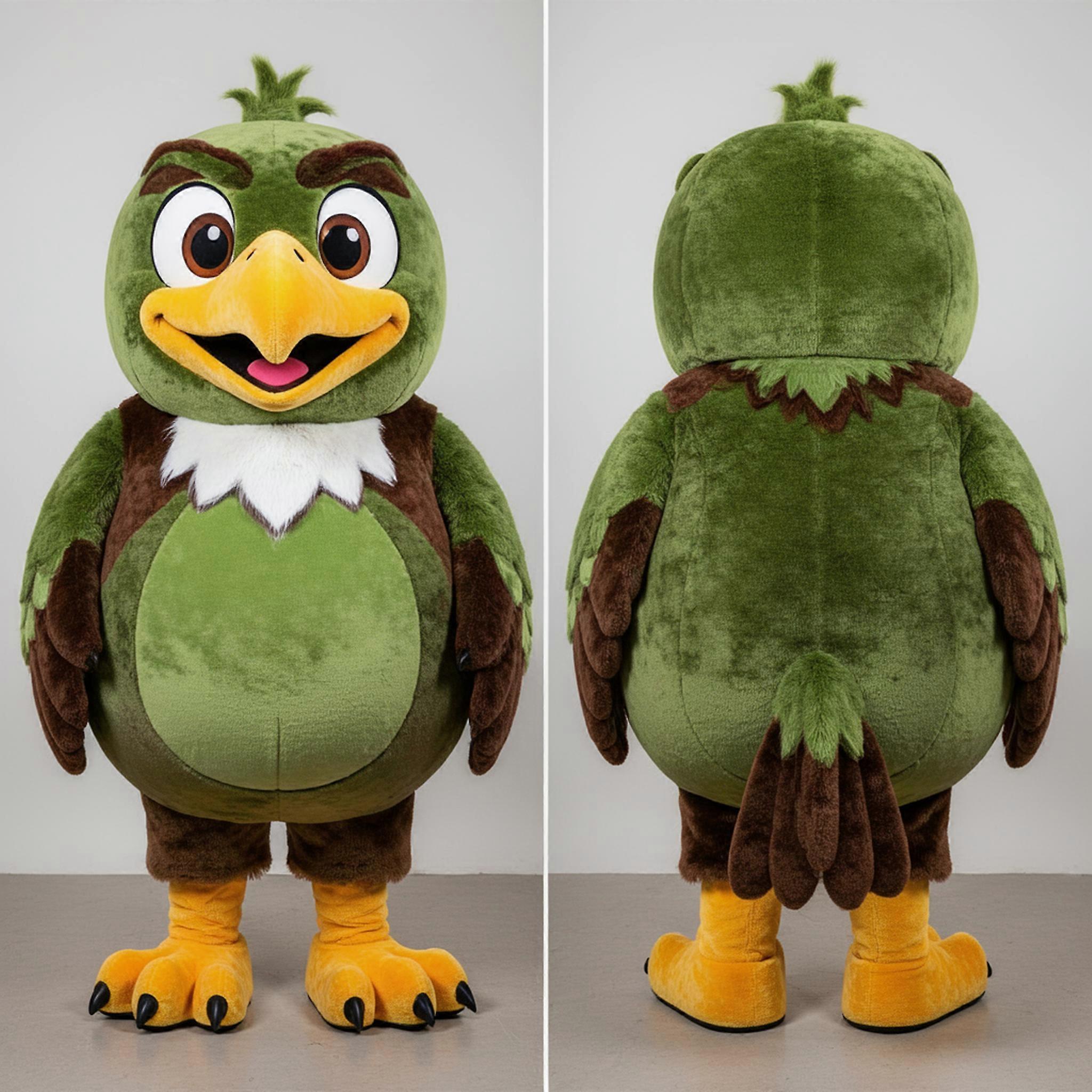 MASTICOT Olive Green Broad Winged Haasts Eagle Mascot