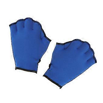 Webbed Swim Gloves for Swimming Training 1Pair Blue Diving Gloves