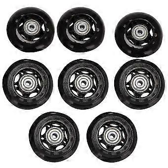 8 Pack Inline Skate Wheels, Indoor/outdoor Roller Skate Wheels, Replacement Wheels with Bearing 64m