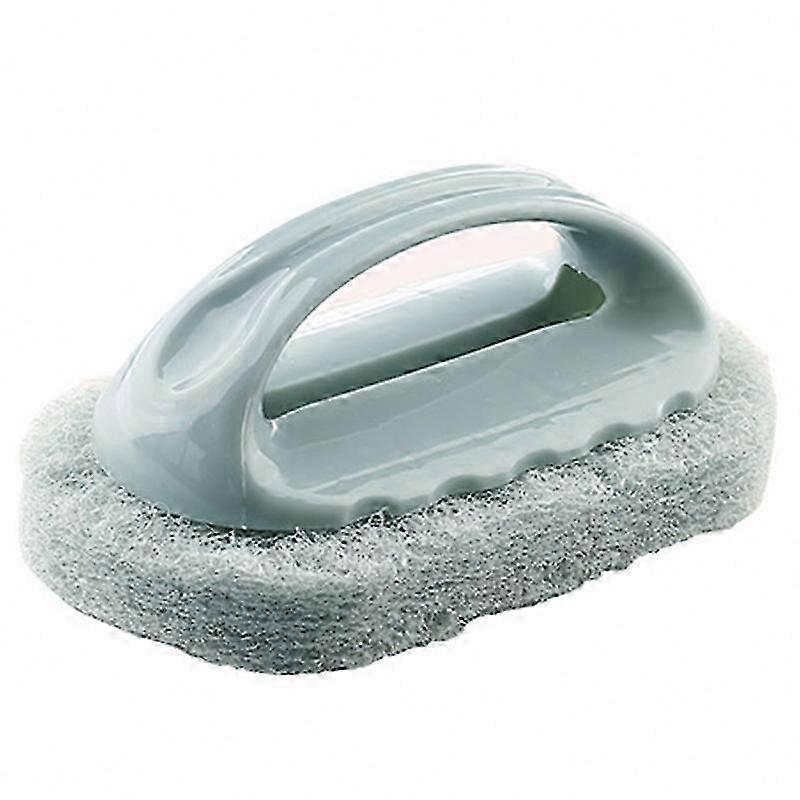Multi-Surface Cleaning Brush with Handle for Bath, Tile, Kitchen & Pot - Blue