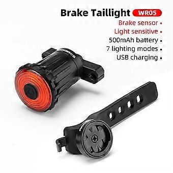 Bicycle Rear Light 100Lumens 500mAH Smart Sensor Brake Bike Tailight Light Saddle Seatpost USB Warning Cycling Light