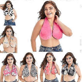 Hanging Neck Big Chest Towel Bra Wrapped Style Bath Towel Soft Coverage Bra.C6