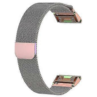 Rem passer til Garmin Fenix ​​7 7x 7s 6 6x 6s Forerunner 955 255 metallmagnetisk klokkerem