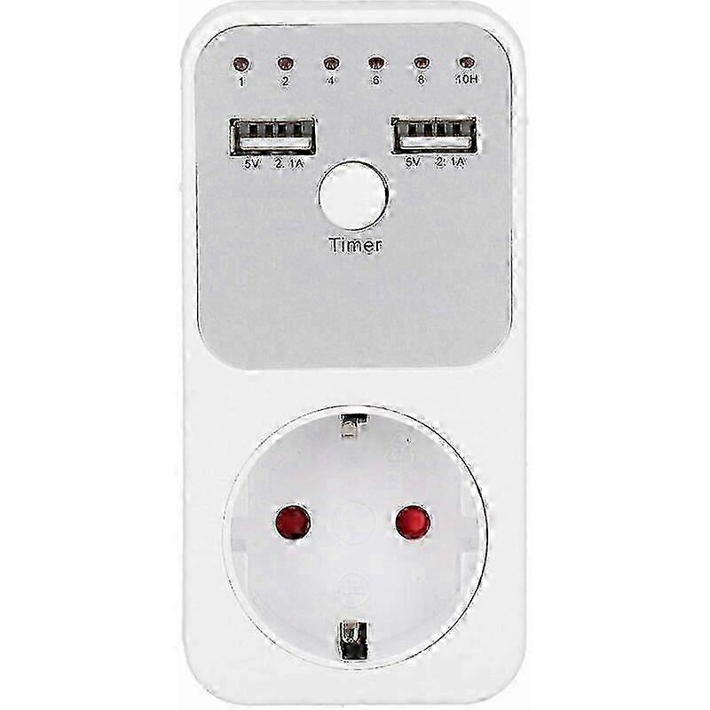 USB Timer Digital Programmable Output 24 Hours Plug-in Mechanical Timer Intelligent Timer Grounded Socket Aquarium Switch Fan Accessory