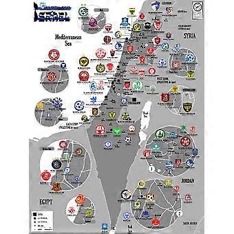 ISRAEL Football Clubs Map High-difficulty jigsaw puzzle