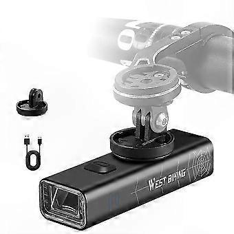 Juego de luces de bicicleta recargables por USB 400LM, lámpara de ciclismo delantera impermeable para bicicletas de carretera y montaña