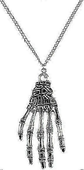 Barcode Pattern Horror Hands Necklace Halloween Pendant