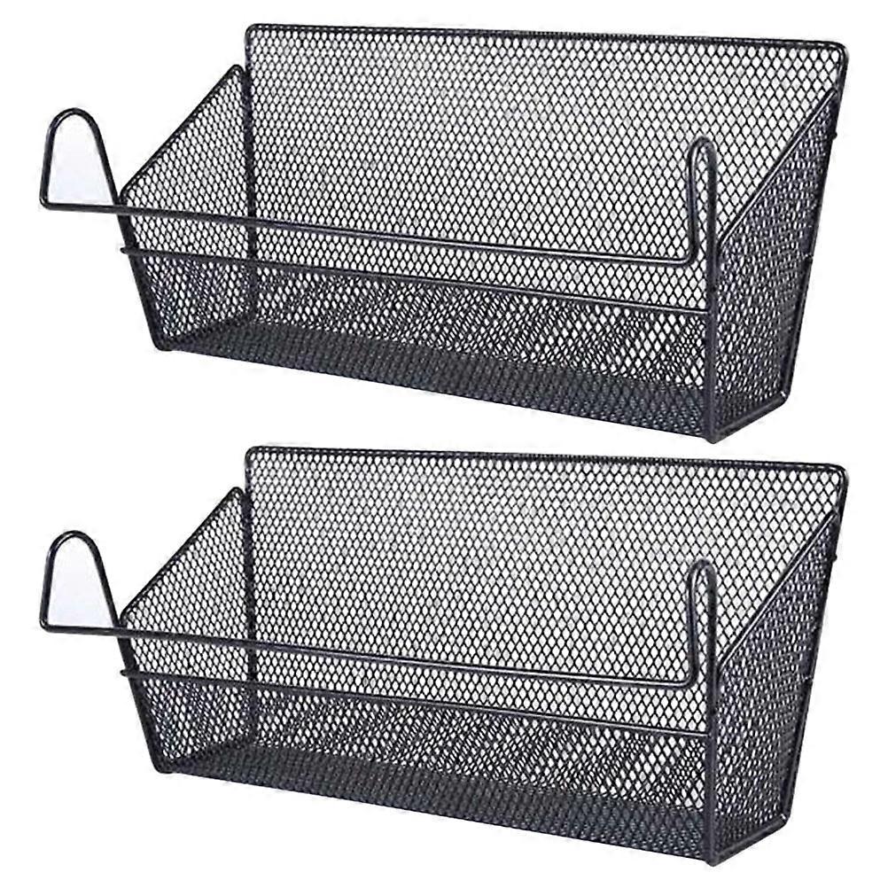 Dormitory Hanging Baskets Iron Storage Basket for Bedside Use 2Pcs