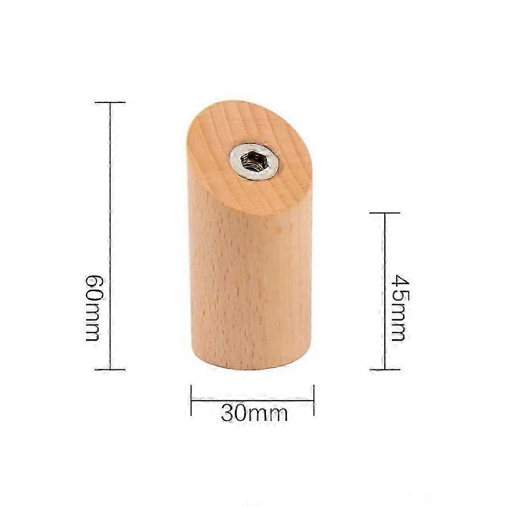 Solid Walnut L-Shaped Wall Hooks 4 Pack