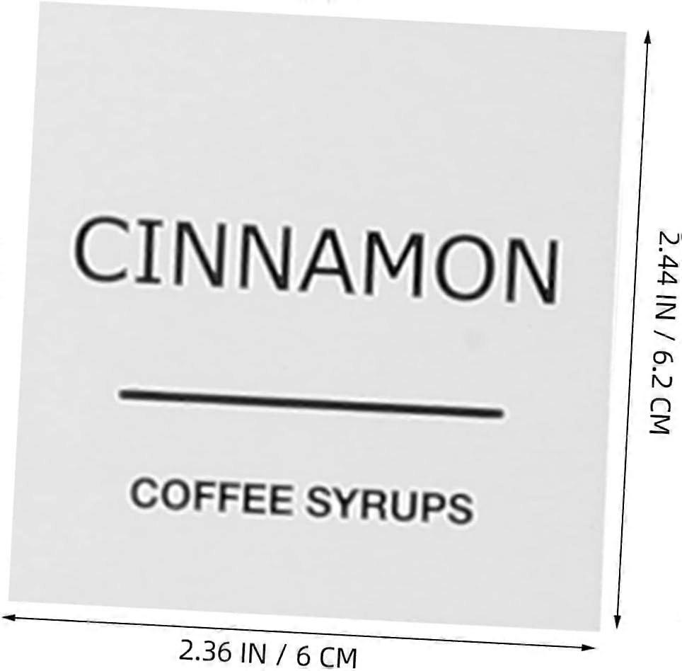 Syrup Labels, 3 Sheets Waterproof PVC Removable Labels
