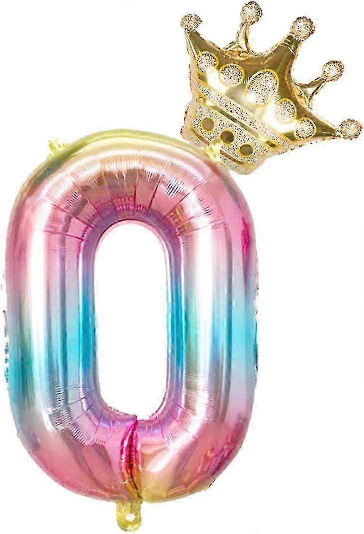 32 Inch Shiny Crown Gradient Balloon