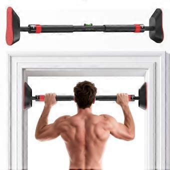 Optrekstang, deurkozijn, pull-up bar, draagkracht tot 250 kg, 74-97 cm, zonder schroeven