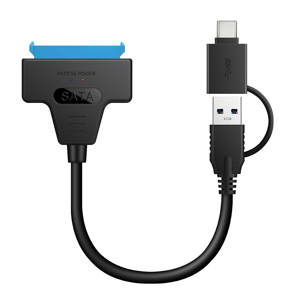 USB C till SATA-omvandlare USB 3.1 typ C adapterkabel passar för 2,5" hårddisk SSD