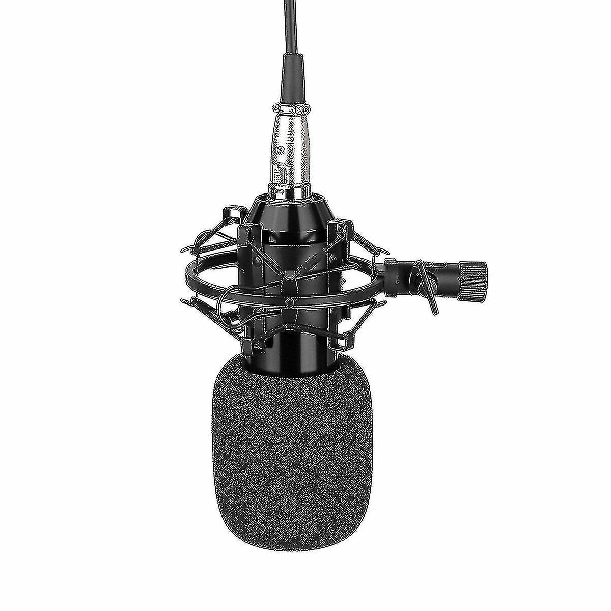 Condenser Microphone Kit Studio Suspension Boom Scissor Arm Stand W/ Pop Fliter