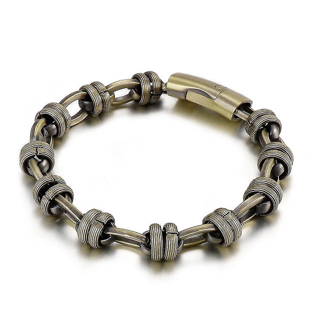 Bronze Oval Titanium Steel Bracelet