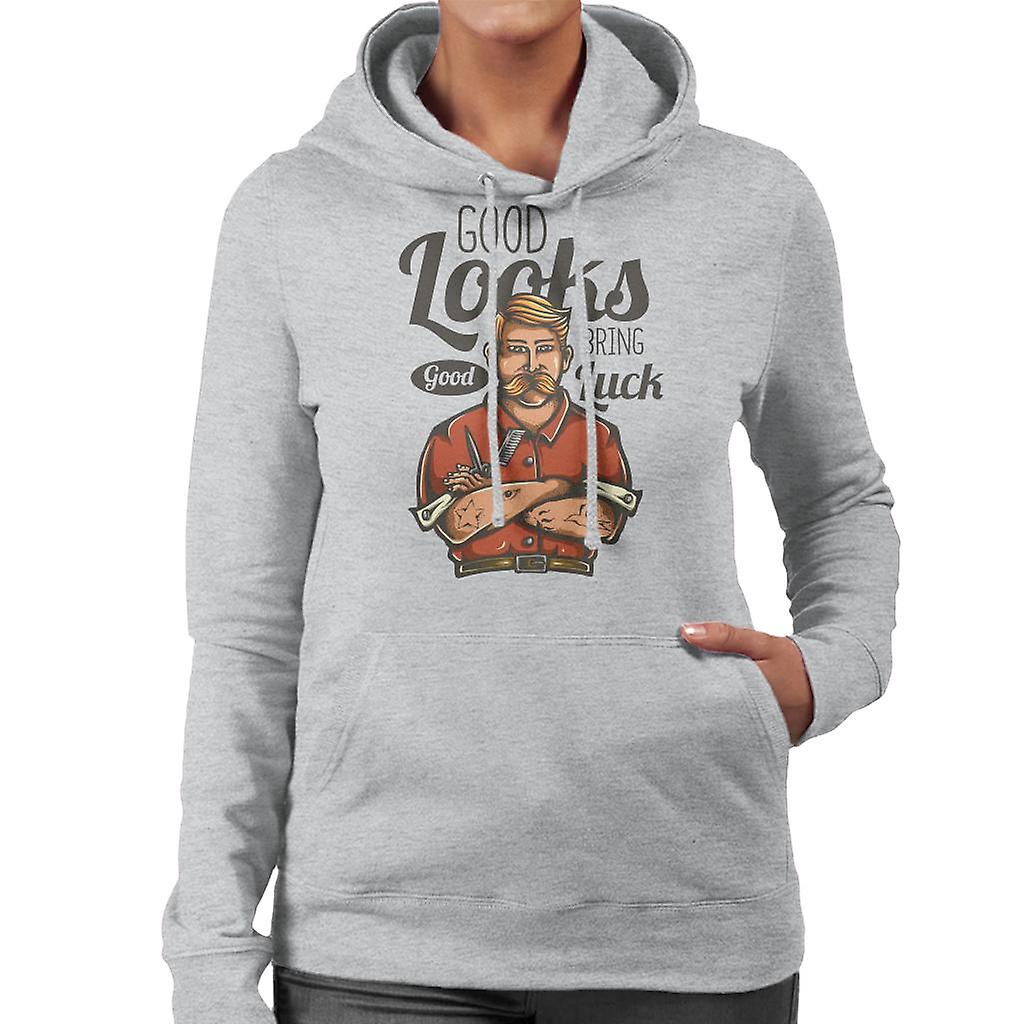 Barbeiro beleza trazer moletom com capuz sorte feminina