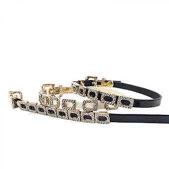 2 pares de zapatos de tacón alto de mujer de cuero PU con hebilla Tacones altos desmontables antideslizantes Correas de zapato de reemplazo
