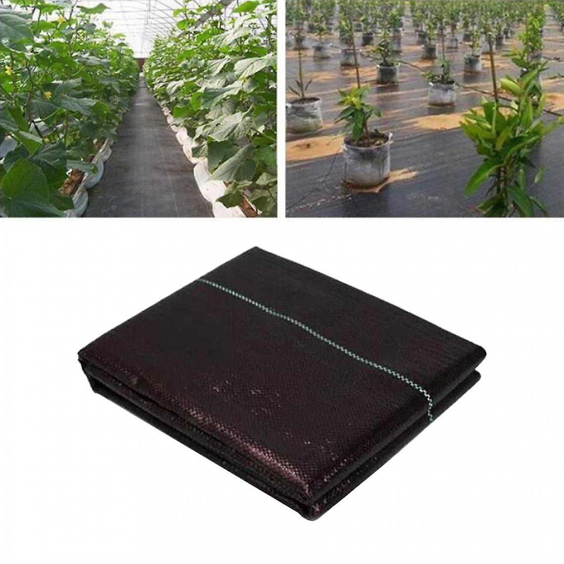 Black Weed Barrier Blocker Landscape Fabric With Grid Strips 1x2meter