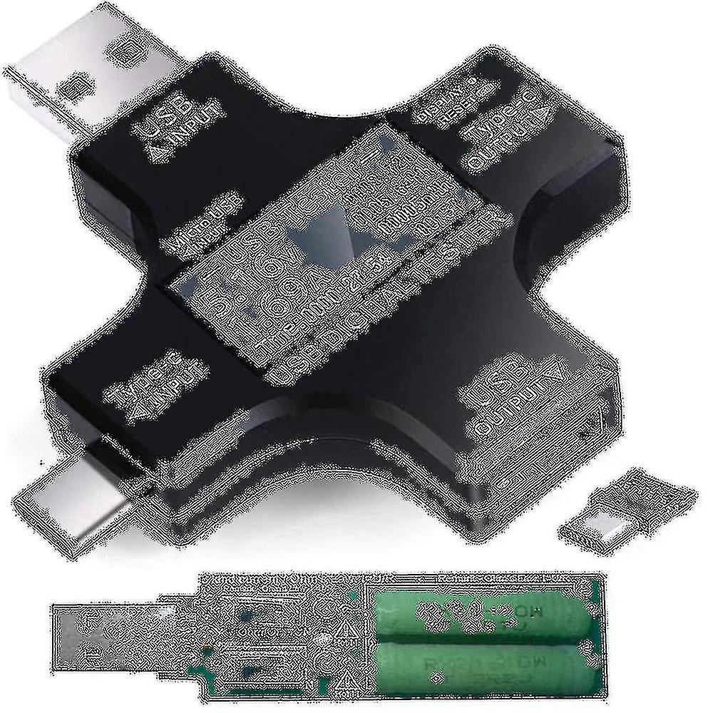 Tester USB C, 2 w 1 Tester USB typu C Kolorowy ekran IPS Multimetr cyfrowy, napięcie, prąd, moc, tem