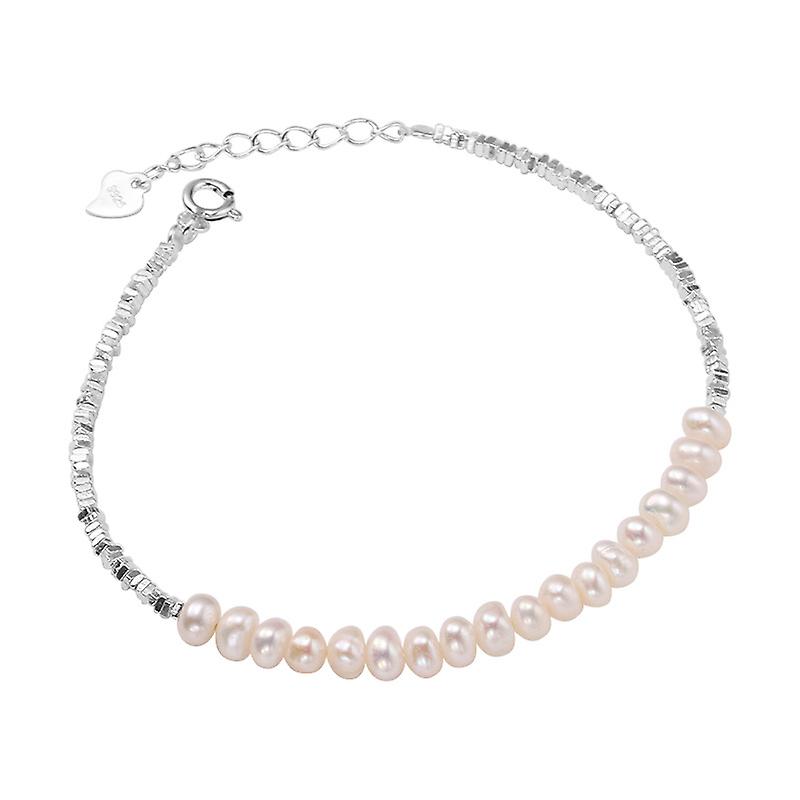 S925 Sterling Silver Irregular Pearl Bracelet