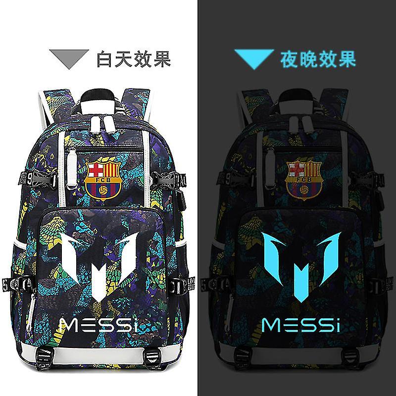 Fodboldstjerne Ronaldo Trykt USB Ungdom Studerende Skoletaske Mænd Og Kvinder Fritid Rejserygsæk Udendørs Computer Taske