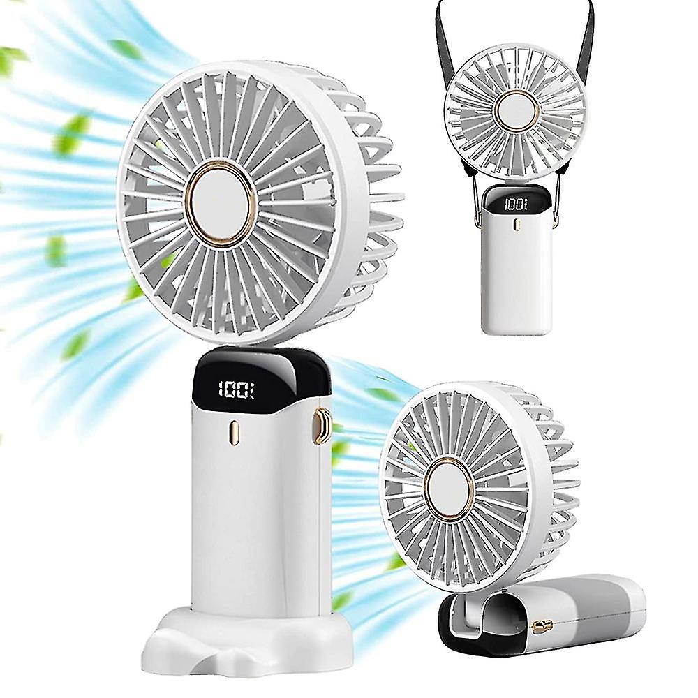 Mini Handheld Fan, Portable Personal Fan Adjustable Usb Rechargeable Small Desk Fan Blue
