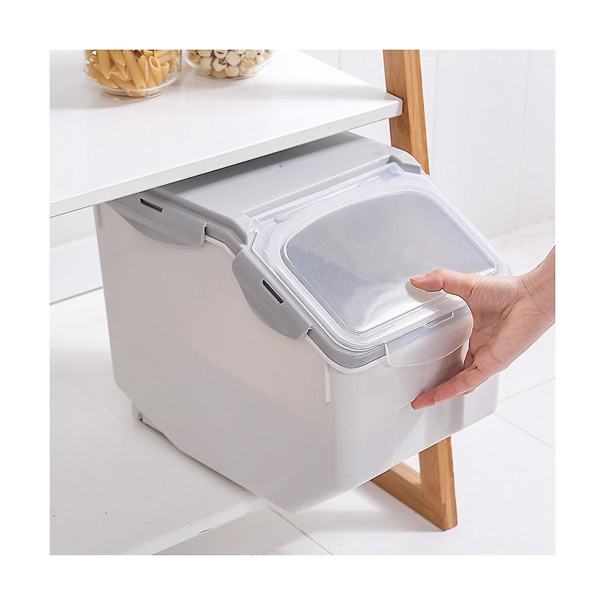 15Kg Rice Storage Box Dispenser Cereals Storage Jar Pet Food Container Insect-Proof Moisture-Proof