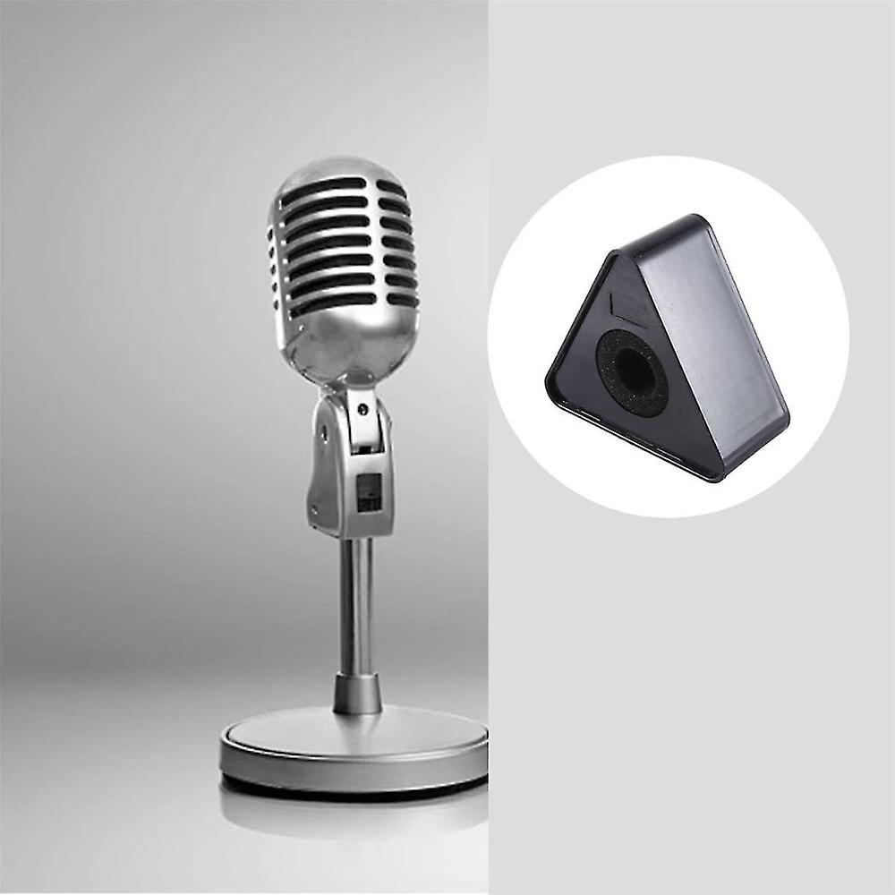 10pcs Microphone Markflag Mic Station-cube Triangle Interview Box Stand Flags Shaped Holder Reporte