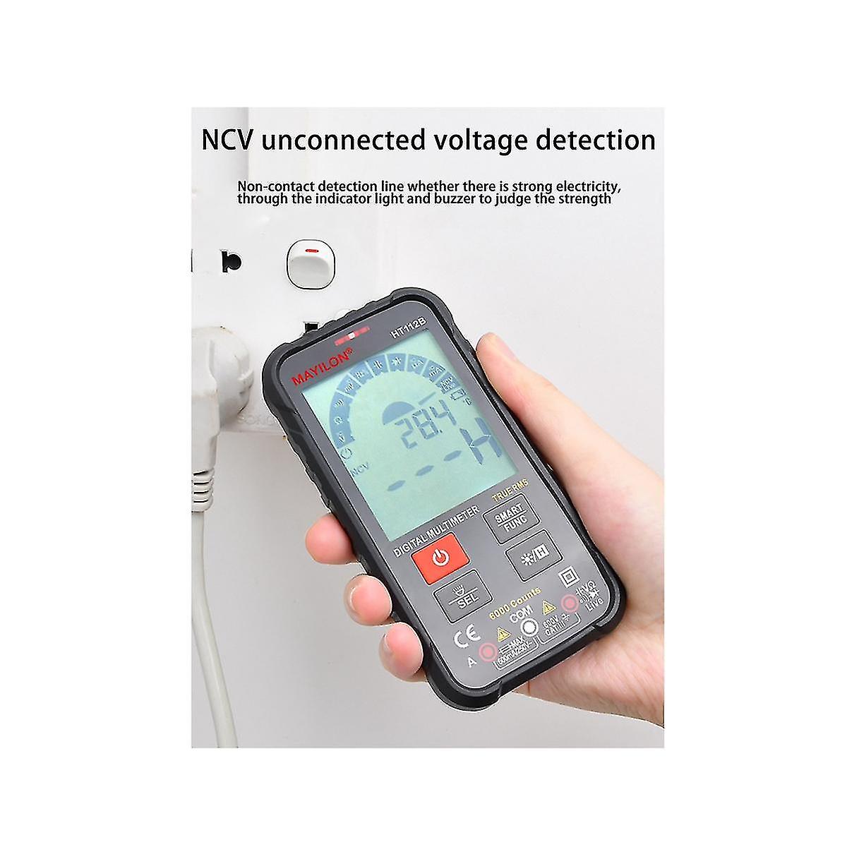 Ht112a Digital Smart Multimeter Range Voltmeter True Ncv Voltage Meter 4000 Counts Multitester