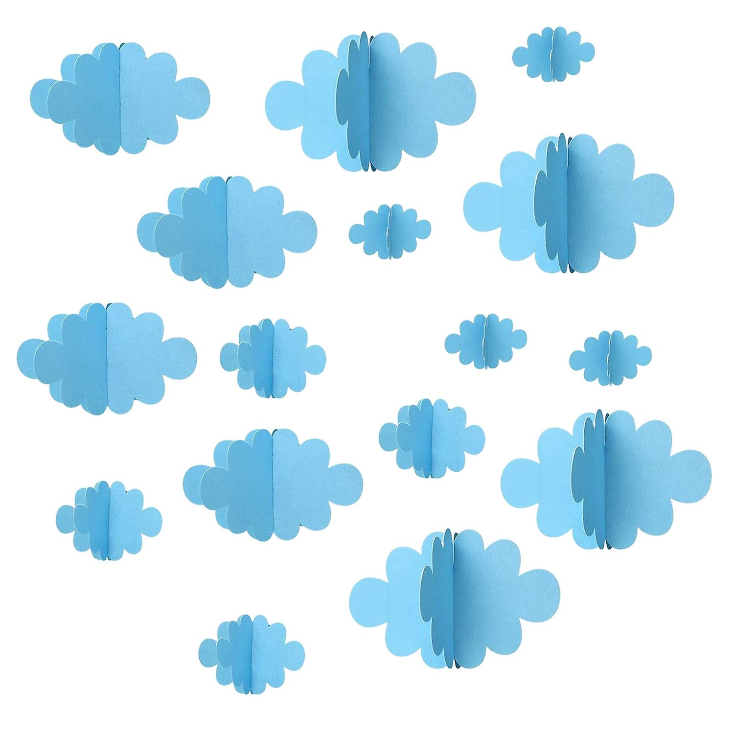 1 Set 3D Cloud Decorations Realistic Looking DIY Wall Art Artificial Clouds Props Fake Felt Cloud Or