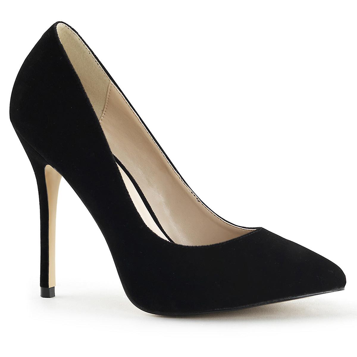 Pleaser Dames Pumps Amuse-20 Blk Fluweel
