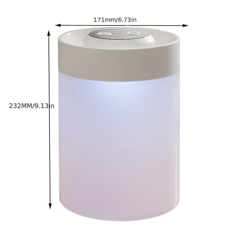 1 pz, umidificatore d'aria usb, umidificatore d'aria a doppio ugello da 1,06 gal, elettrodomestico commerciale a led