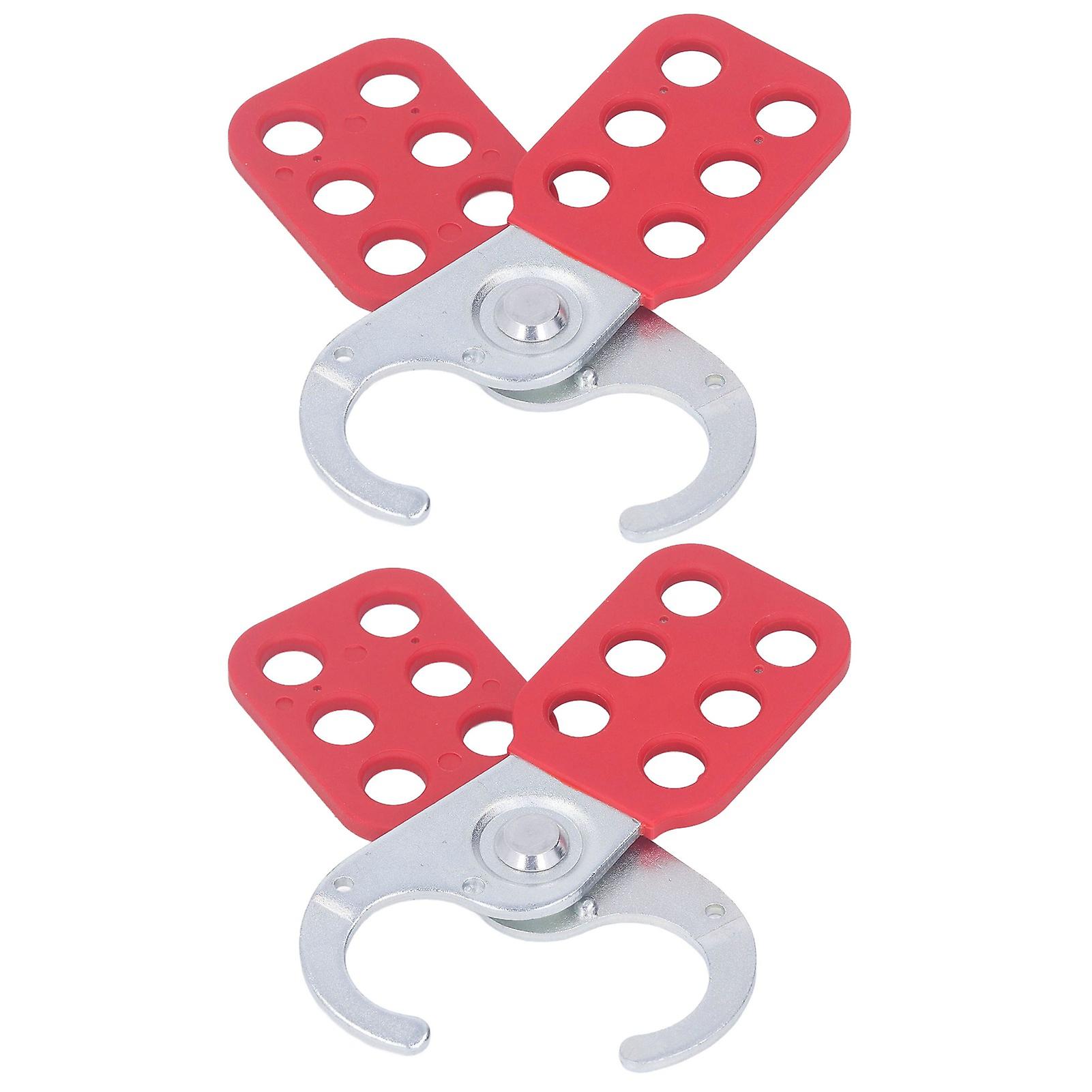 2Pcs Lock Out Hasp 6 Hole 1in Diameter Frosted Finish Lockout Padlock Tag Out Hasp for Security 