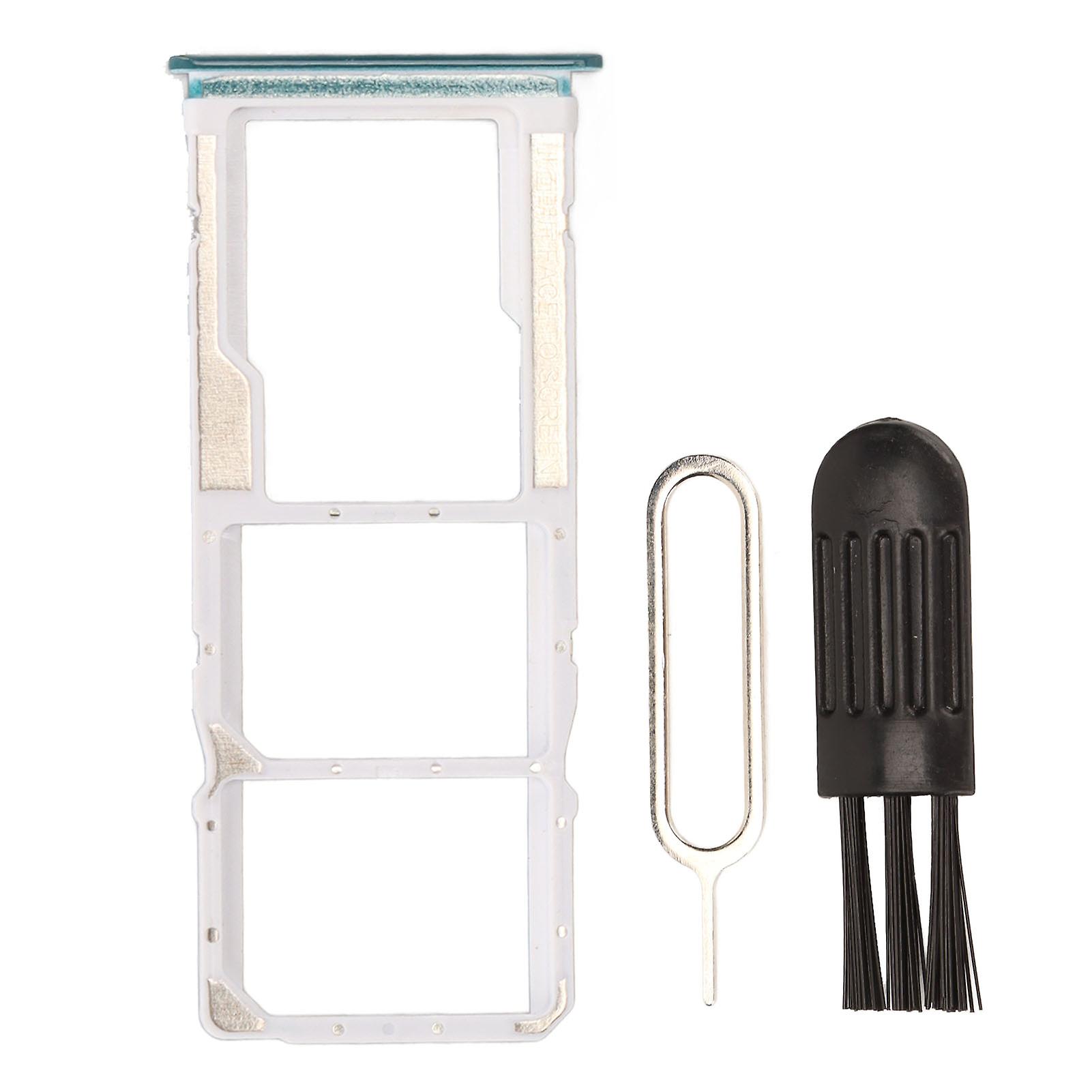 Green Replacement SIM Card Tray & Memory Slot for Xiaomi Redmi Note 9 with Eject Pin & Brush