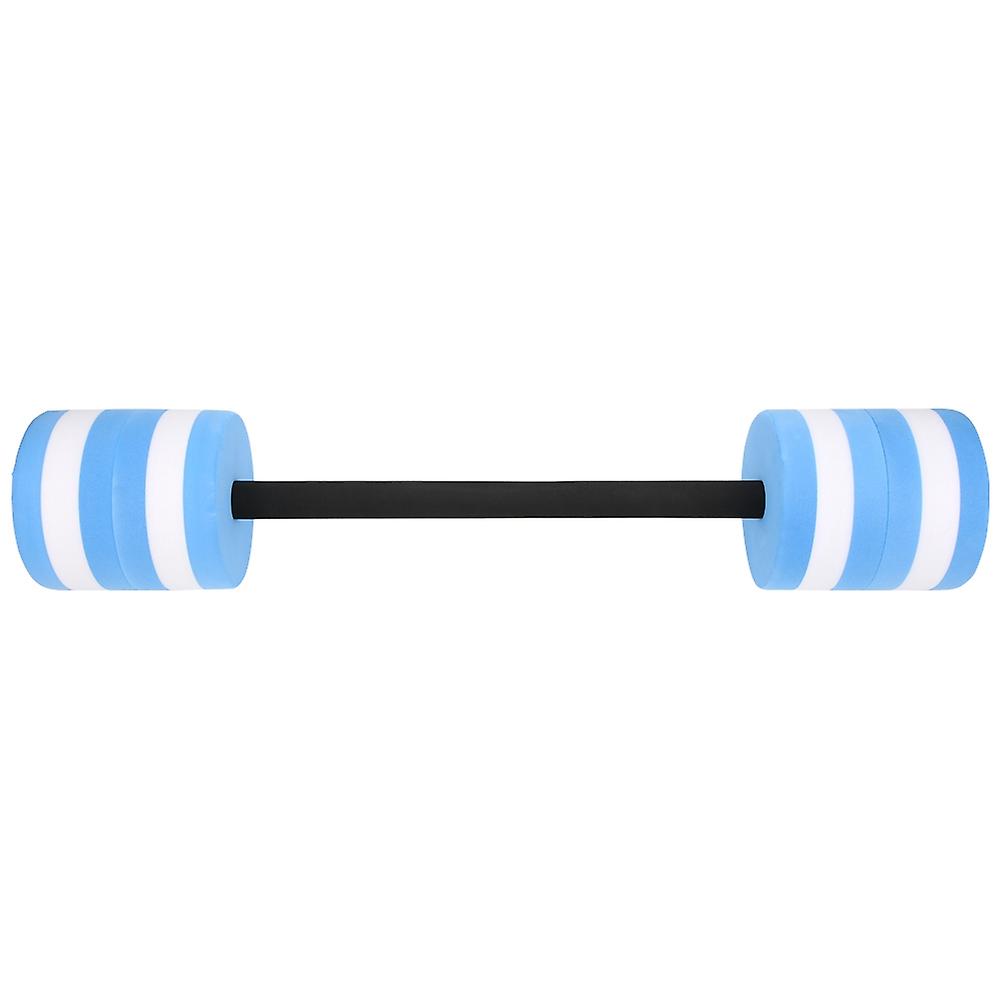Eco-friendly EVA Floating Dumbbell for Swimming in Water, Fitness Toy (Blue and White)