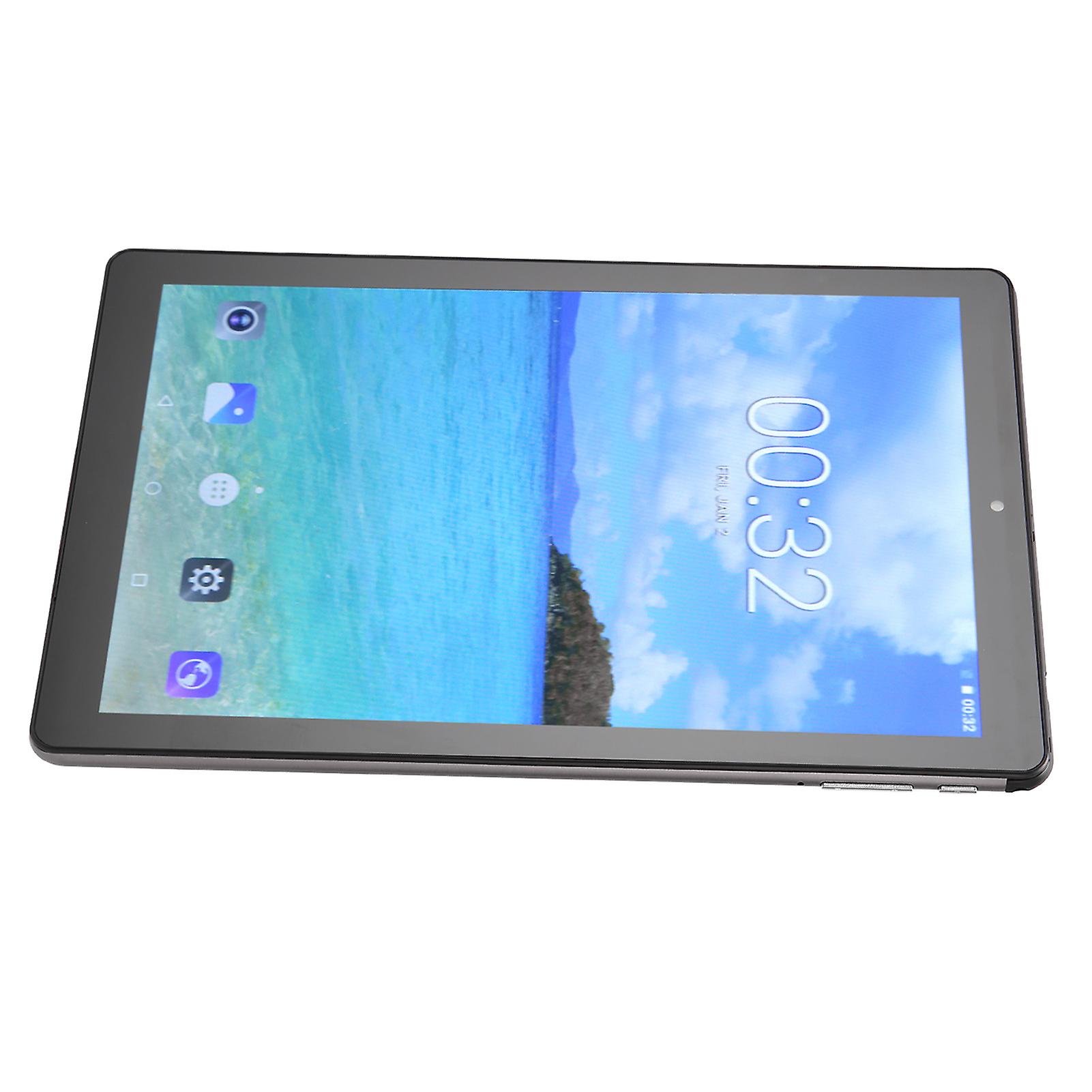 for Android 10 10.1 Inch Tablet 8 Core Processor 6G RAM 128G ROM 5G WiFi 4G Network Tablet Computer 100‑240V UK Plug Grey