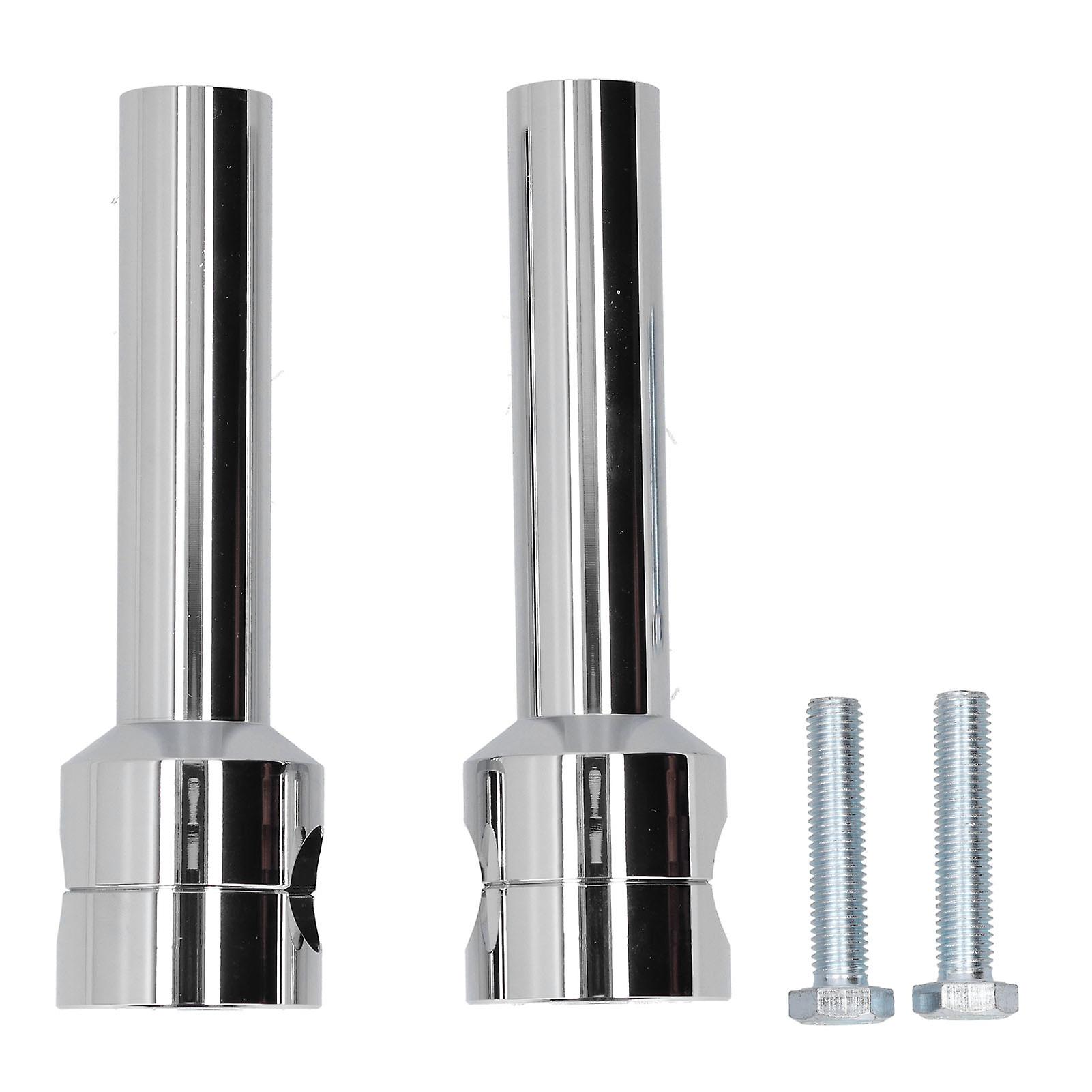Round Handlebar Mount Clamp Risers Adaptor Universal for 22mm Motorcycle Bar DiamaterChrome