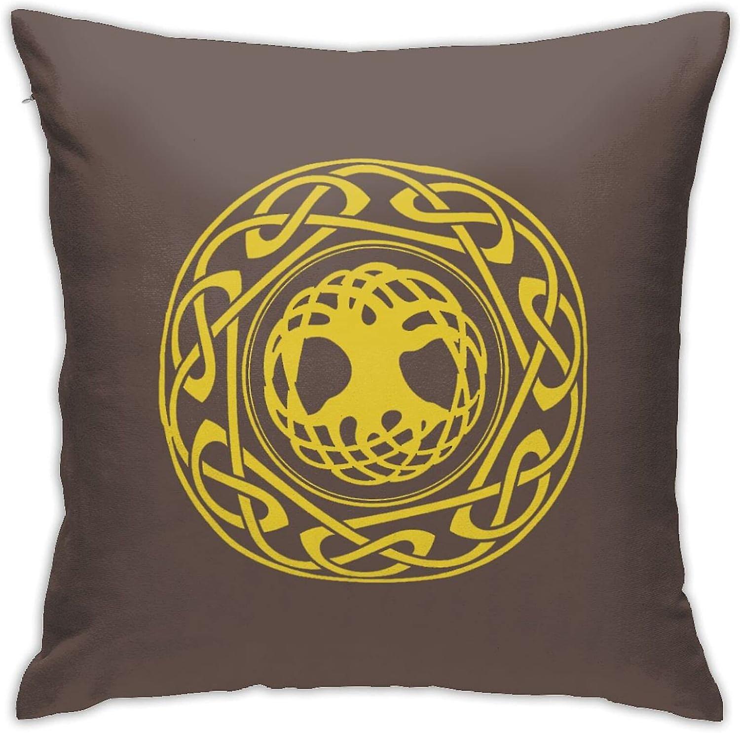 Viking Yggdrasil World Tree Tree Of Life Cushion Cover Sofa Decorative Throw Pillow Case for Home Decor 18x18 Inch