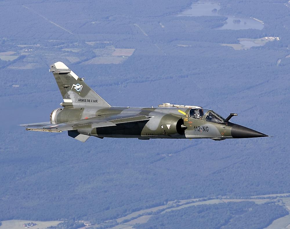 フランス空軍 戦闘機 ダッソー ミラージュ IIIE タグ キーホルダー 緑