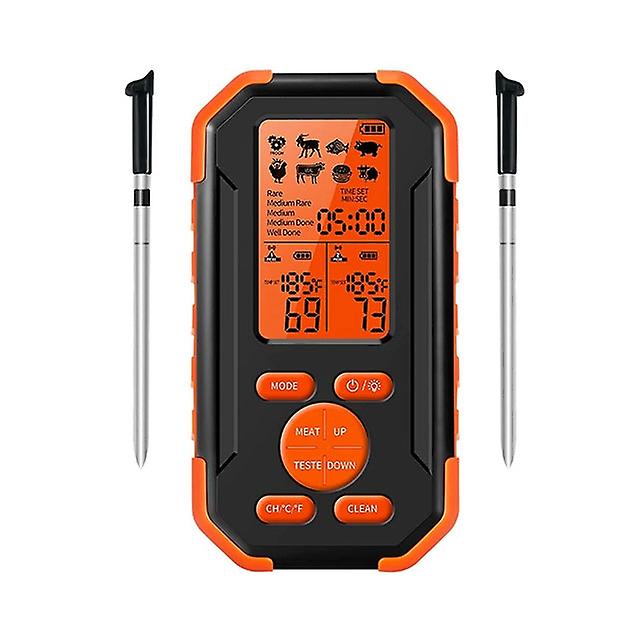 Wireless Meat Thermometer,195ft Wireless Range Digital Thermometer For Cooking, Food Thermometer With Smart Alert