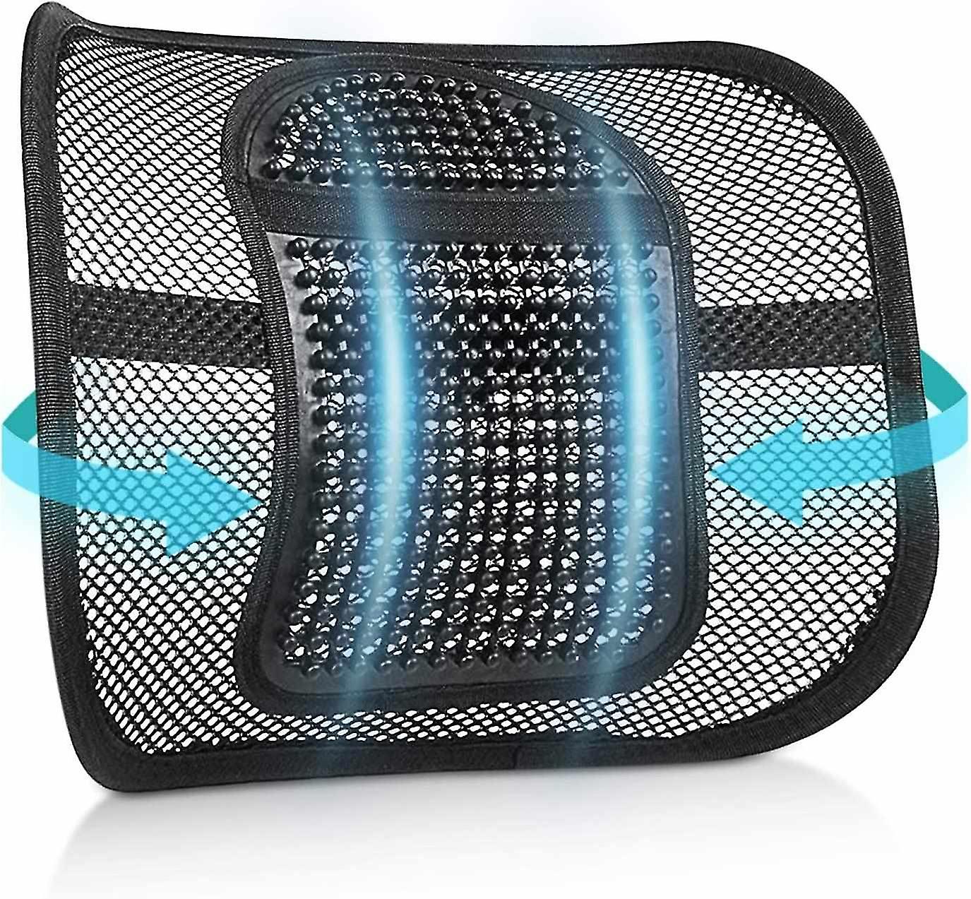 Mesh Lumbar Support Cushion With Elastic Strap For Chair Back And Chair Back