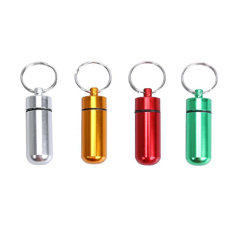 4pcs Keychain Pill Holder