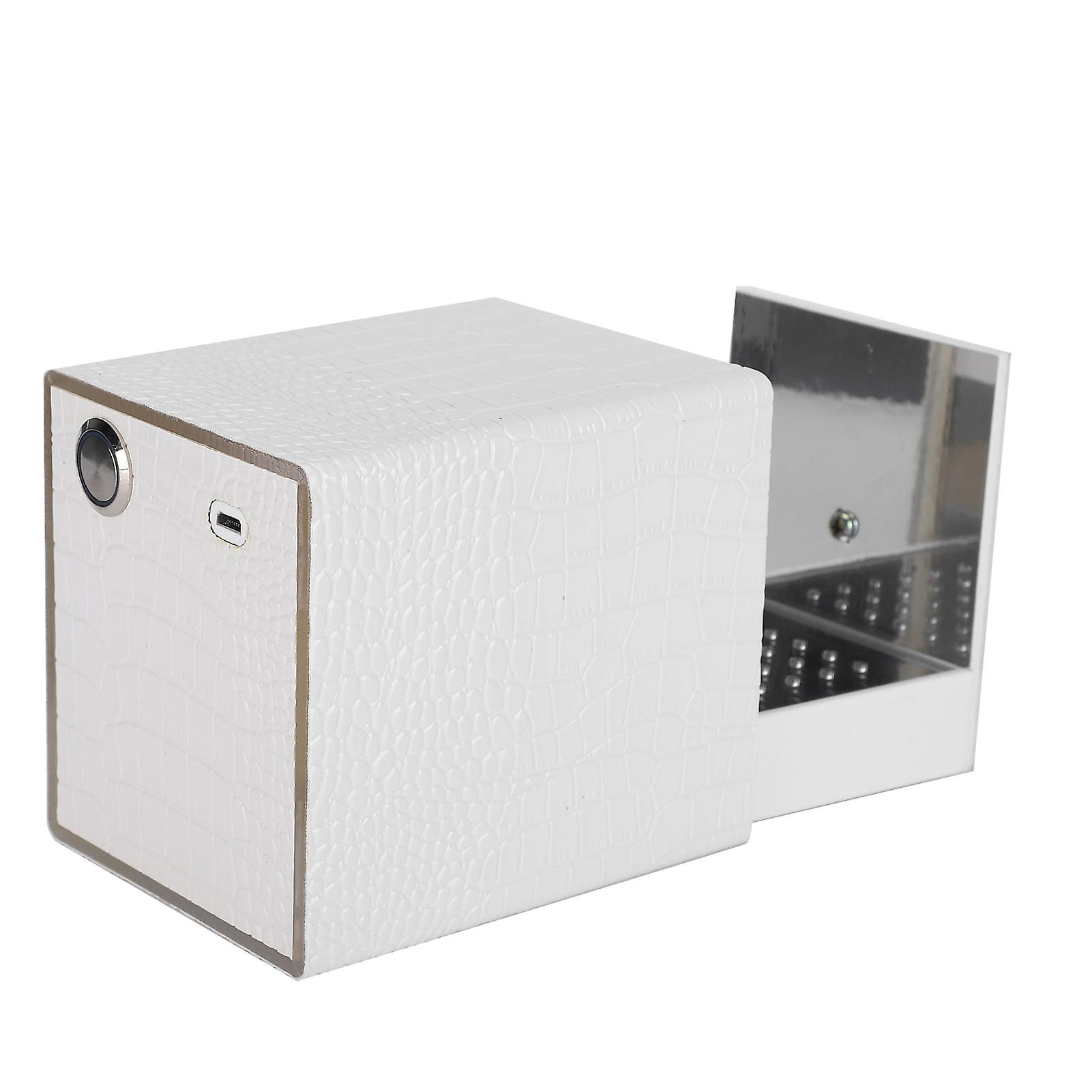 Nail Art Drill Bits UV Box Dustproof Blue Light Nail Art Manicure Drill Bits Storage BoxWhite 