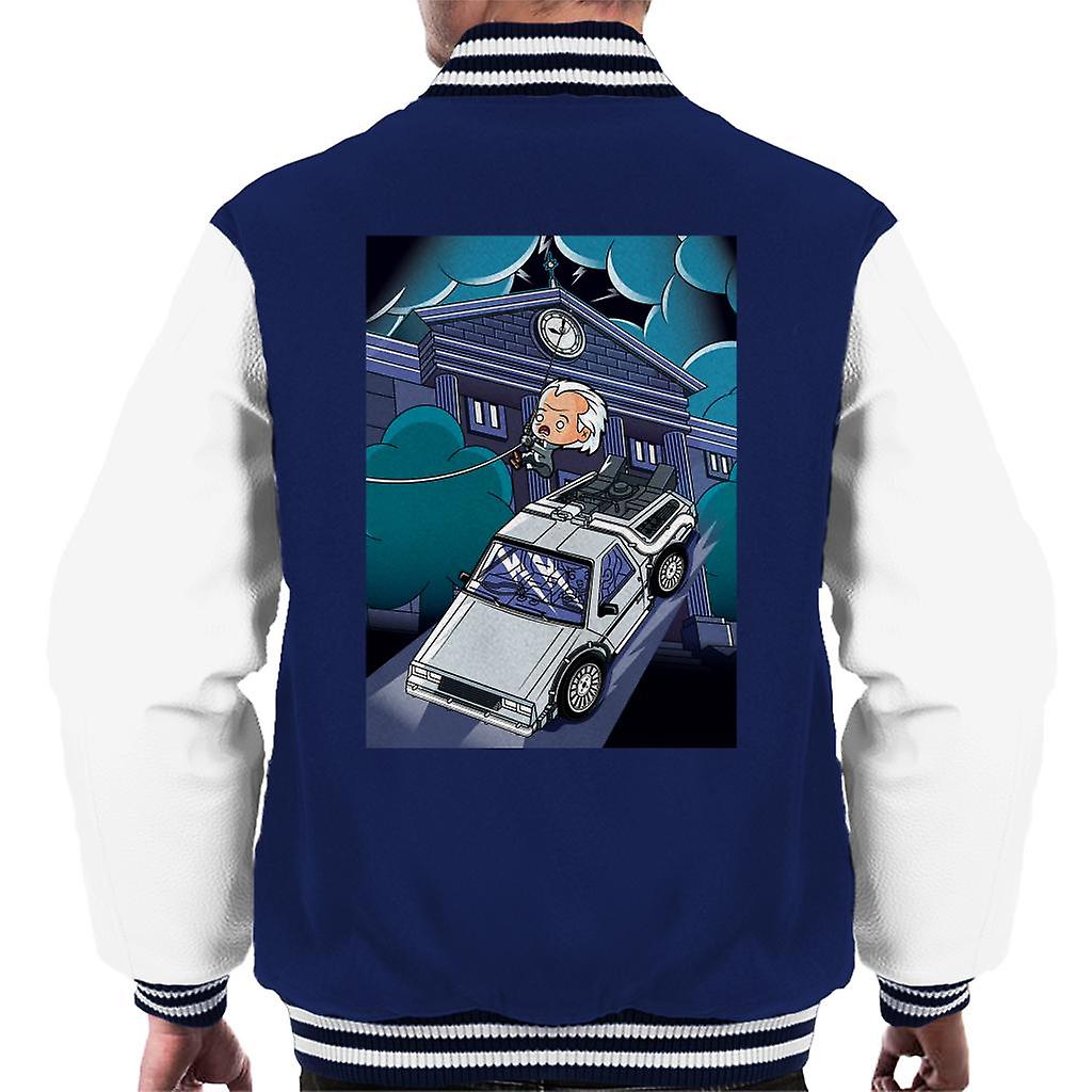 Back to the Future 1985 Doc Escape Kawaii Men's Varsity Jacket