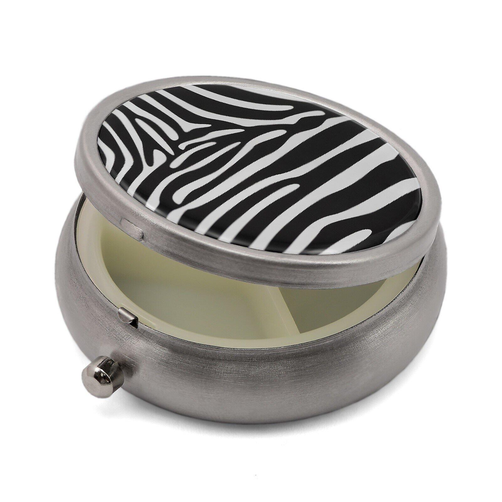 Pill Box with Zebra Print - 50.8