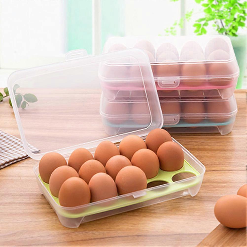 15 Grids Egg Storage Box Egg Preservation Container Portable Egg Organizer