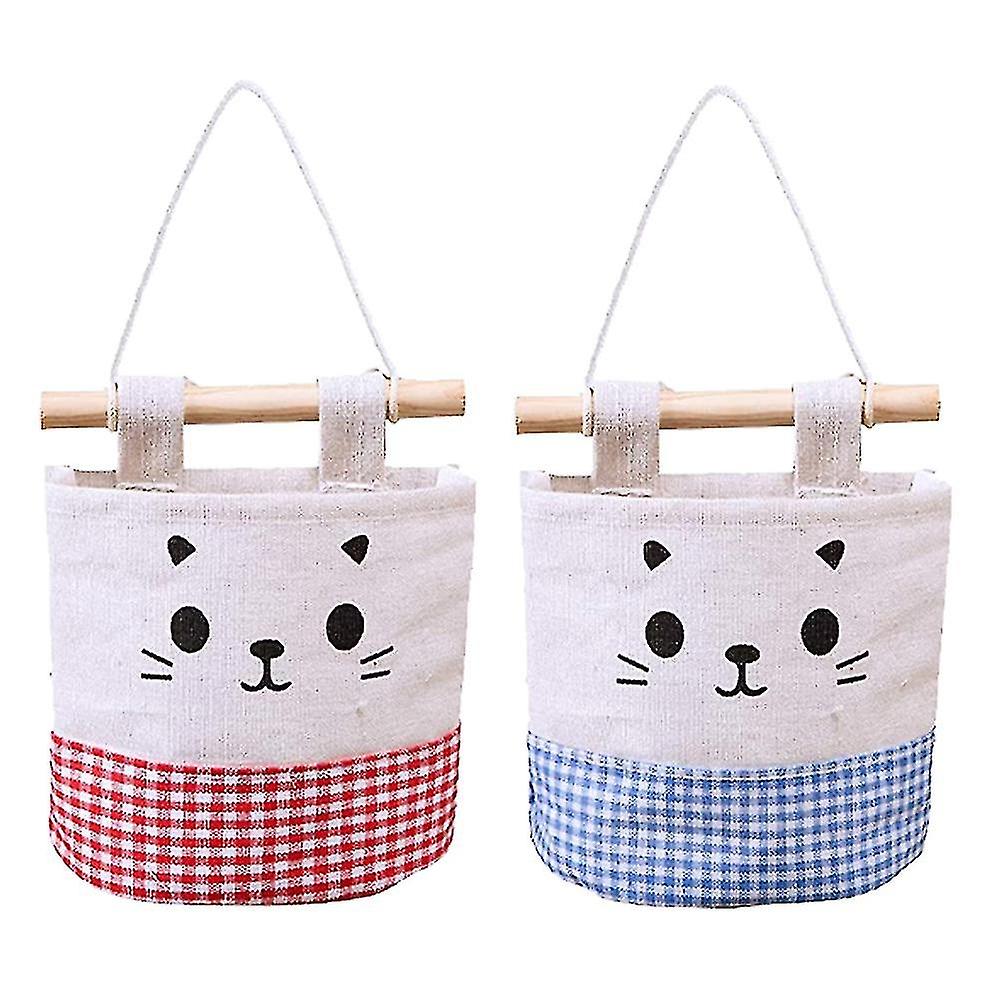2pcs Cute Over The Door Hanging Storage Bag