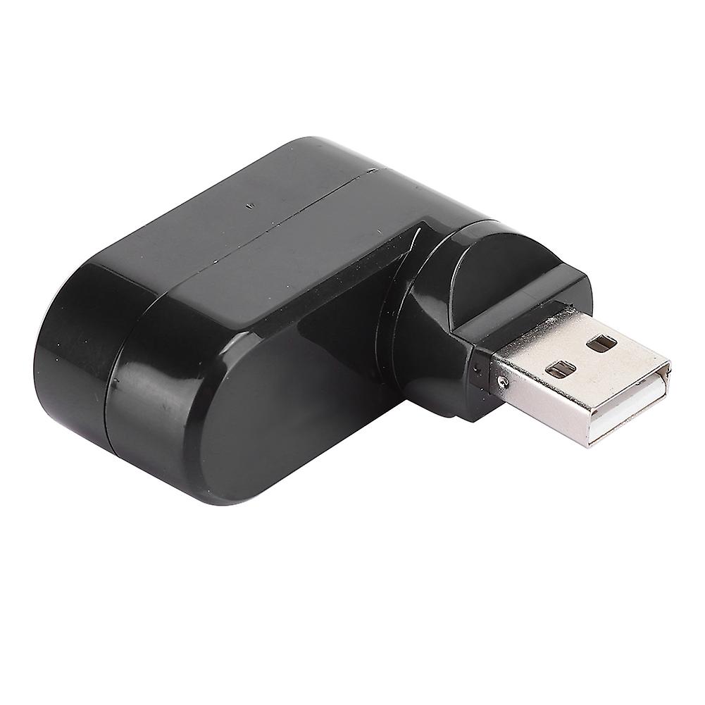 Docking Station 3-Port Hub USB2.0 Splitter Computer Accessory Rotatable Thin Lightweight BlackBlack