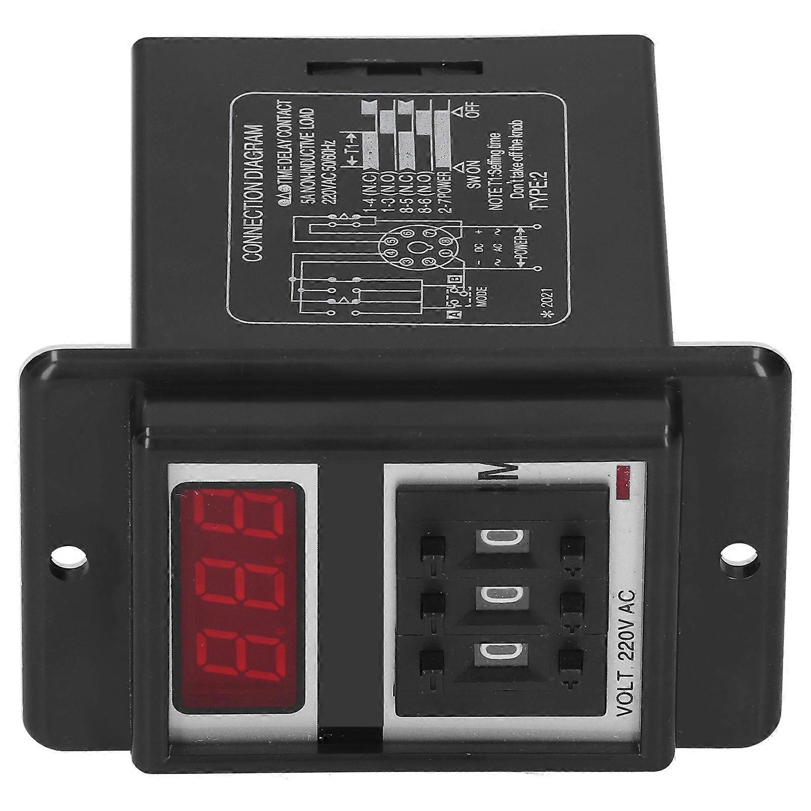 JYIO Time Relay Digital Display High Accuracy Cycle Delay Controller 50/60Hz AC 220V 999M